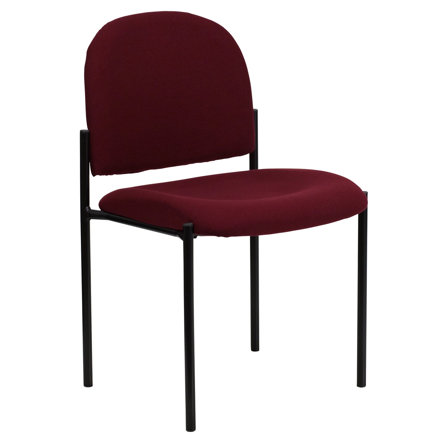 Tania Comfort Burgundy Fabric Stackable Steel Side Reception Chair Burgundy Fabric