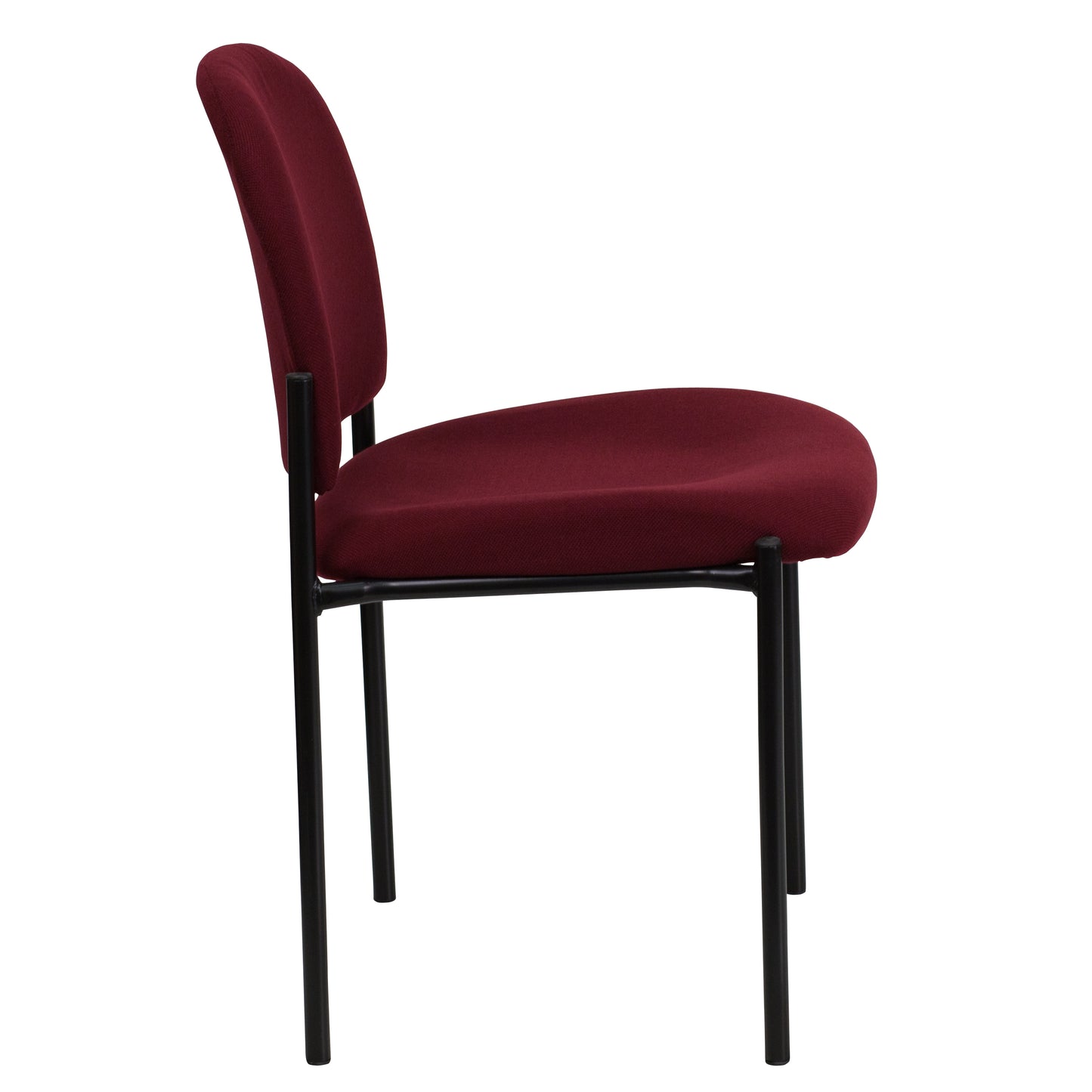 Tania Comfort Burgundy Fabric Stackable Steel Side Reception Chair Burgundy Fabric