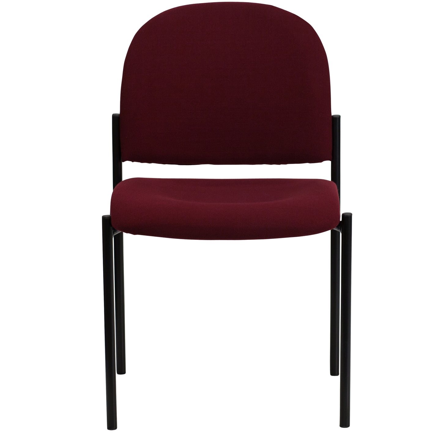Tania Comfort Burgundy Fabric Stackable Steel Side Reception Chair Burgundy Fabric