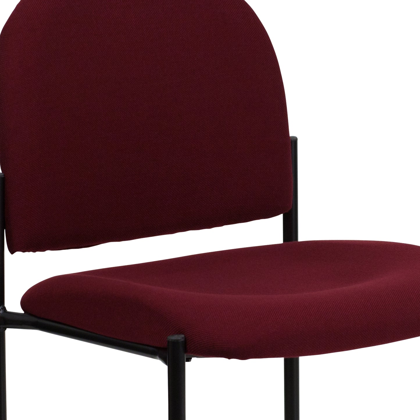 Tania Comfort Burgundy Fabric Stackable Steel Side Reception Chair Burgundy Fabric