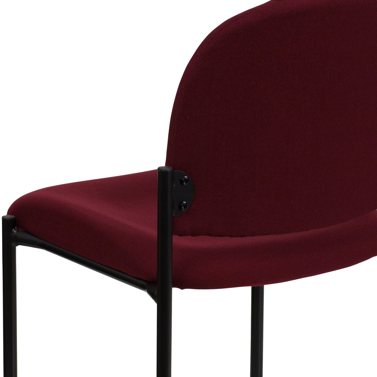 Tania Comfort Burgundy Fabric Stackable Steel Side Reception Chair Burgundy Fabric