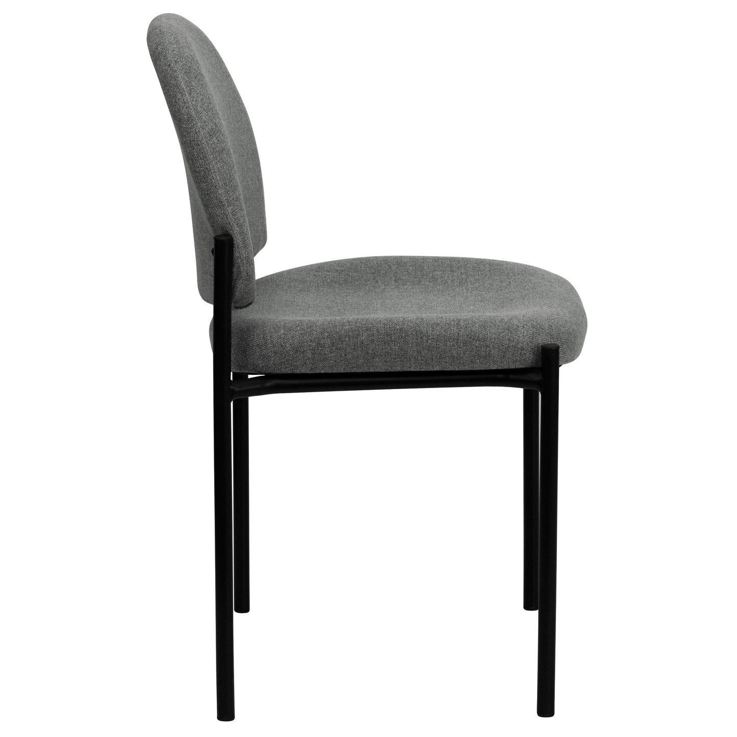 Tania Comfort Gray Fabric Stackable Steel Side Reception Chair Gray Fabric