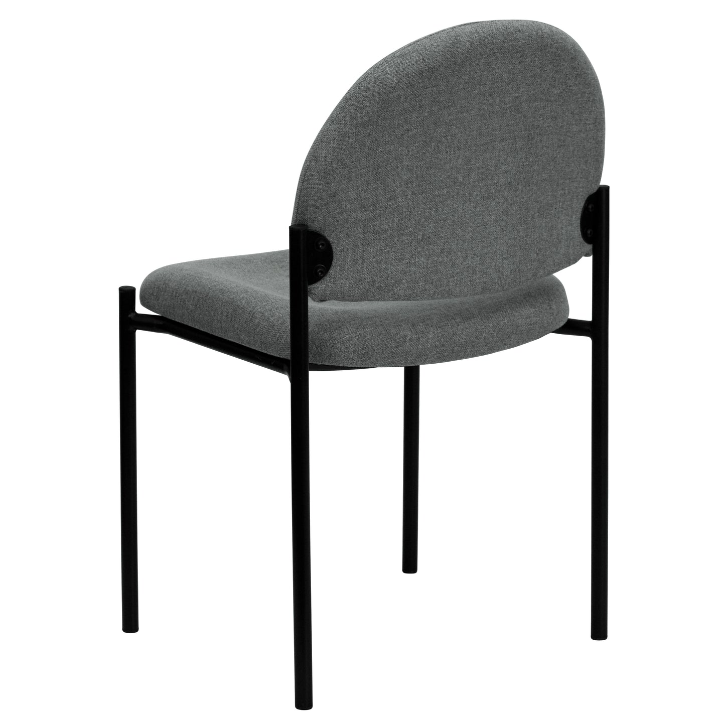 Tania Comfort Gray Fabric Stackable Steel Side Reception Chair Gray Fabric