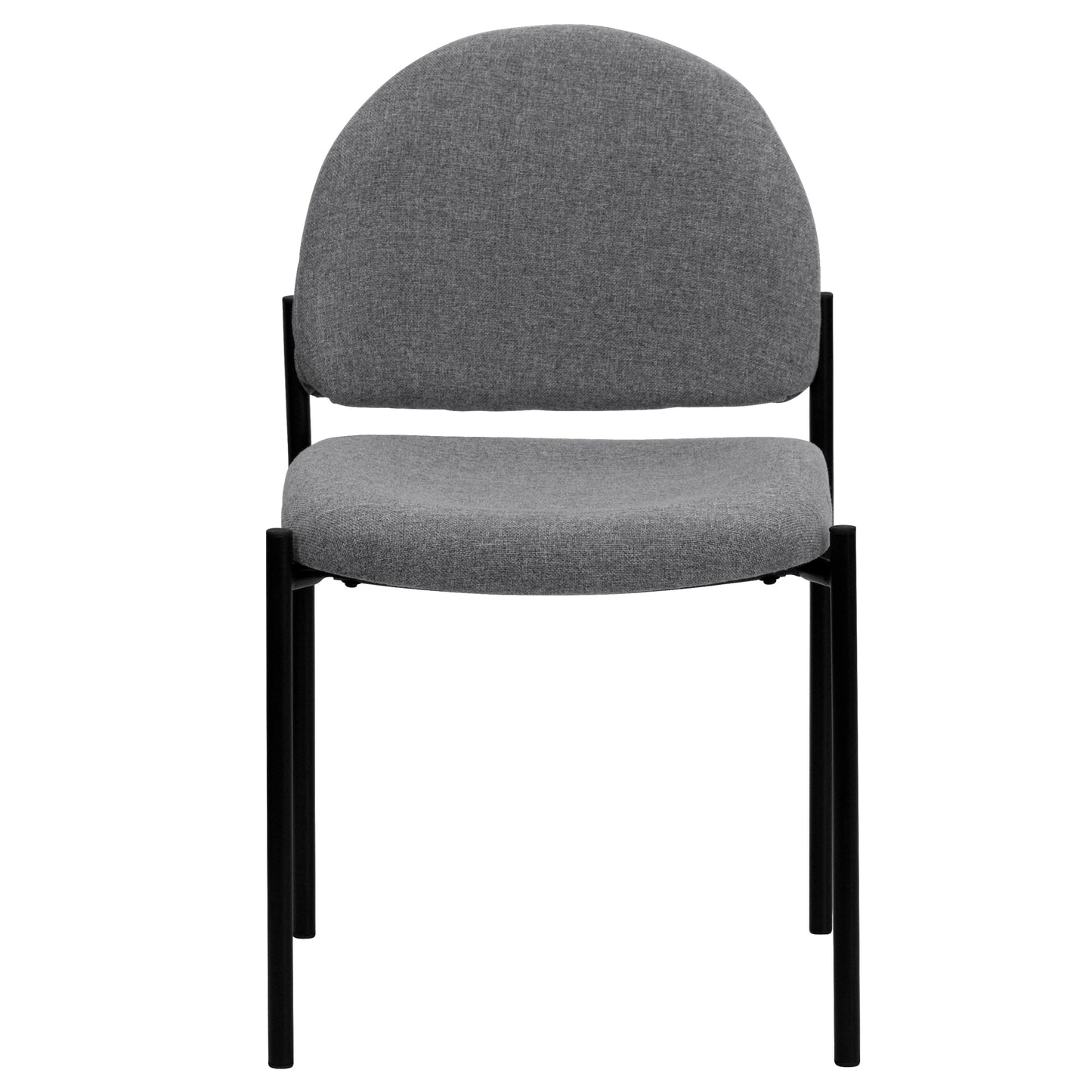 Tania Comfort Gray Fabric Stackable Steel Side Reception Chair Gray Fabric