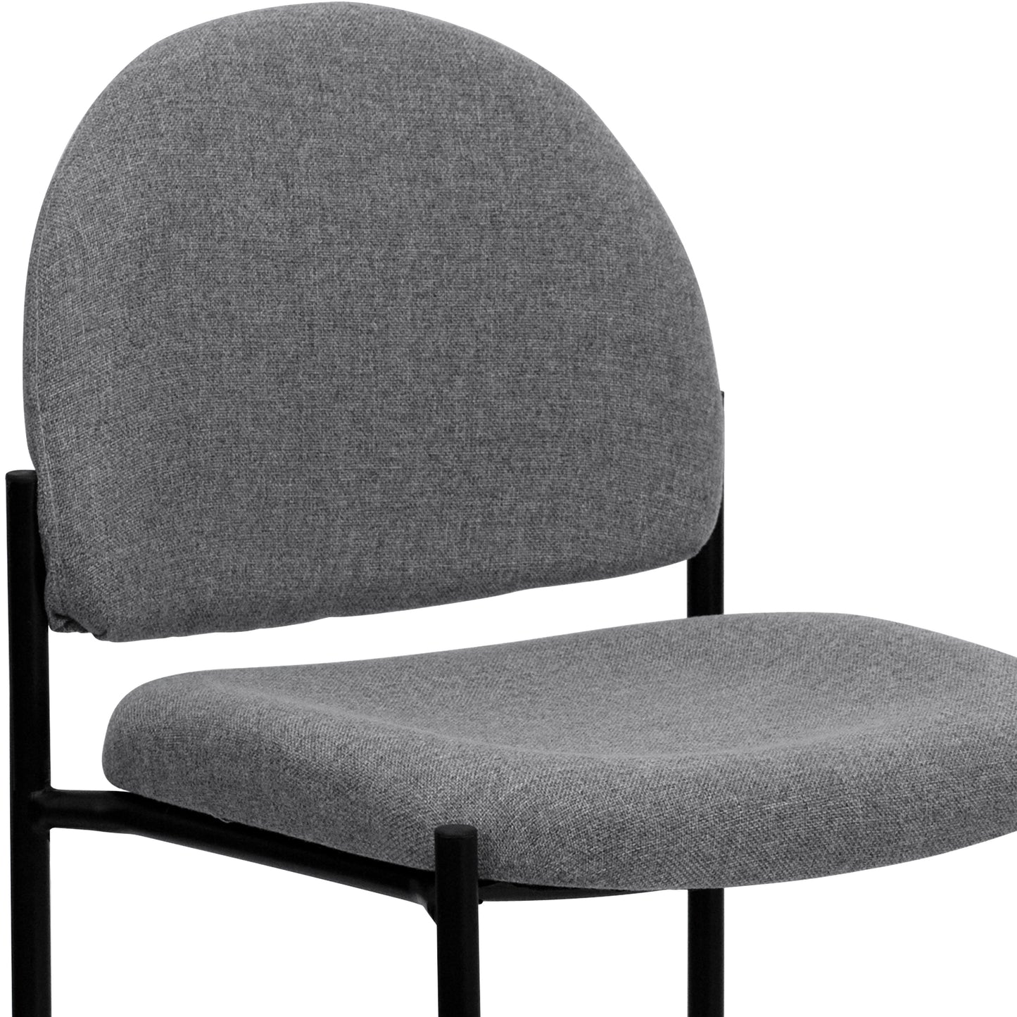 Tania Comfort Gray Fabric Stackable Steel Side Reception Chair Gray Fabric