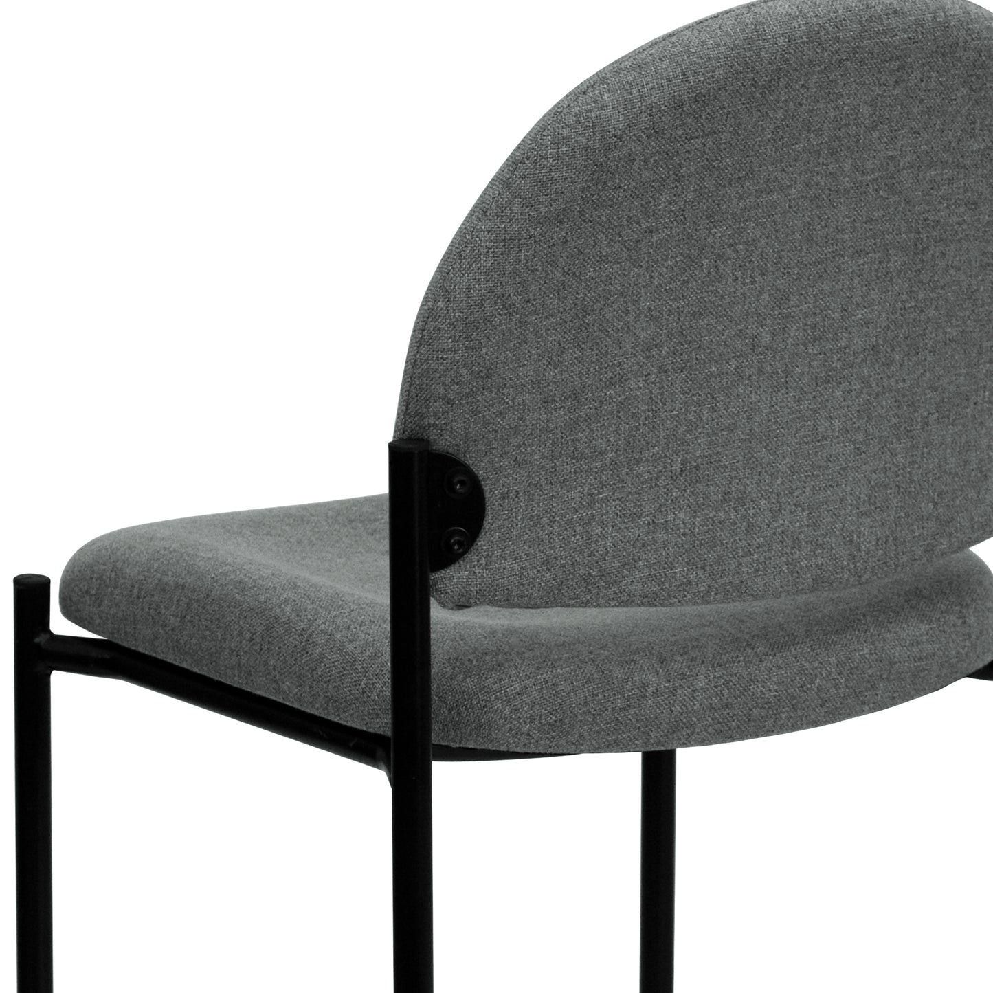 Tania Comfort Gray Fabric Stackable Steel Side Reception Chair Gray Fabric
