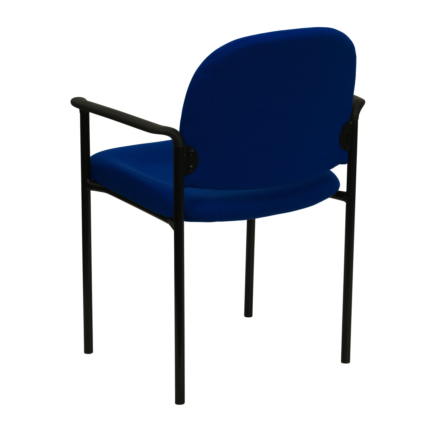 Tiffany Comfort Navy Fabric Stackable Steel Side Reception Chair with Arms Navy Fabric