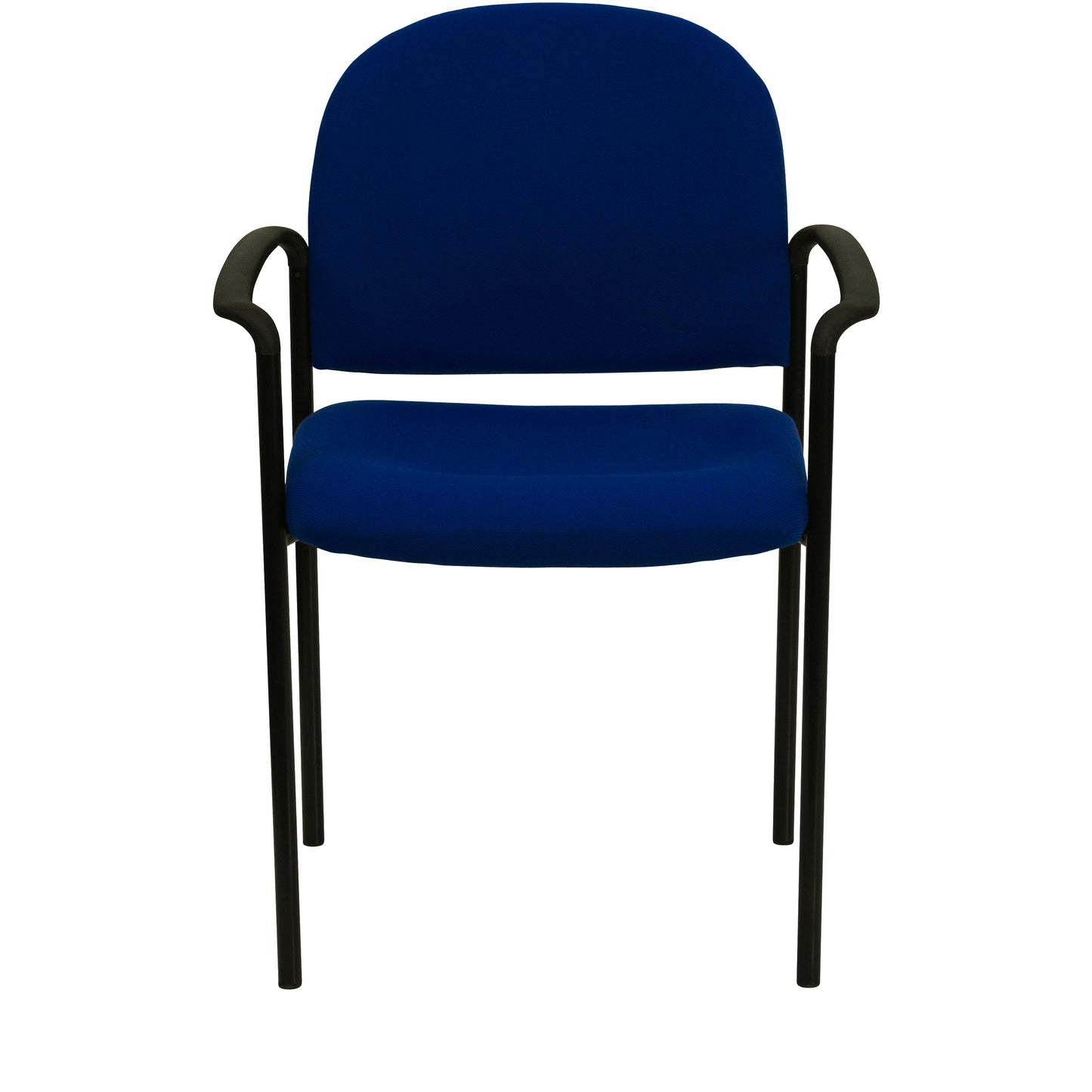 Tiffany Comfort Navy Fabric Stackable Steel Side Reception Chair with Arms Navy Fabric