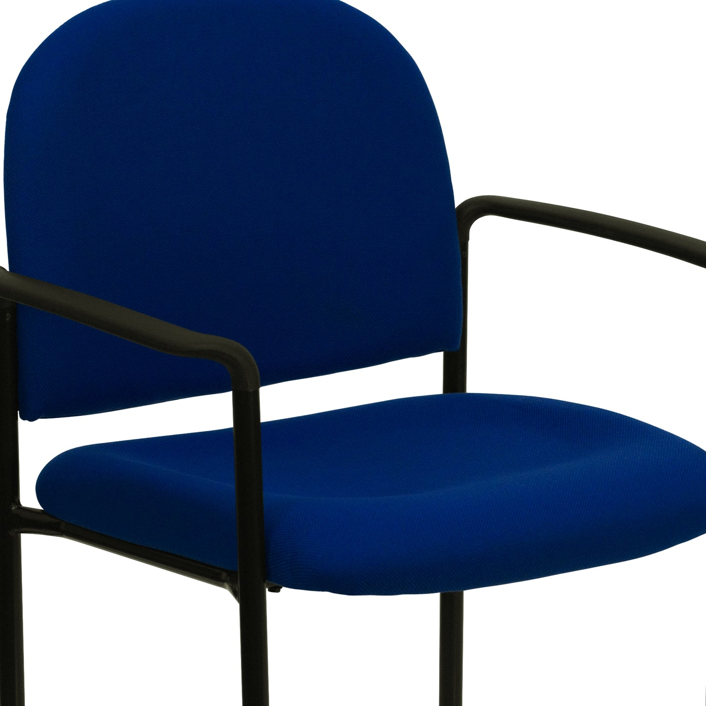 Tiffany Comfort Navy Fabric Stackable Steel Side Reception Chair with Arms Navy Fabric