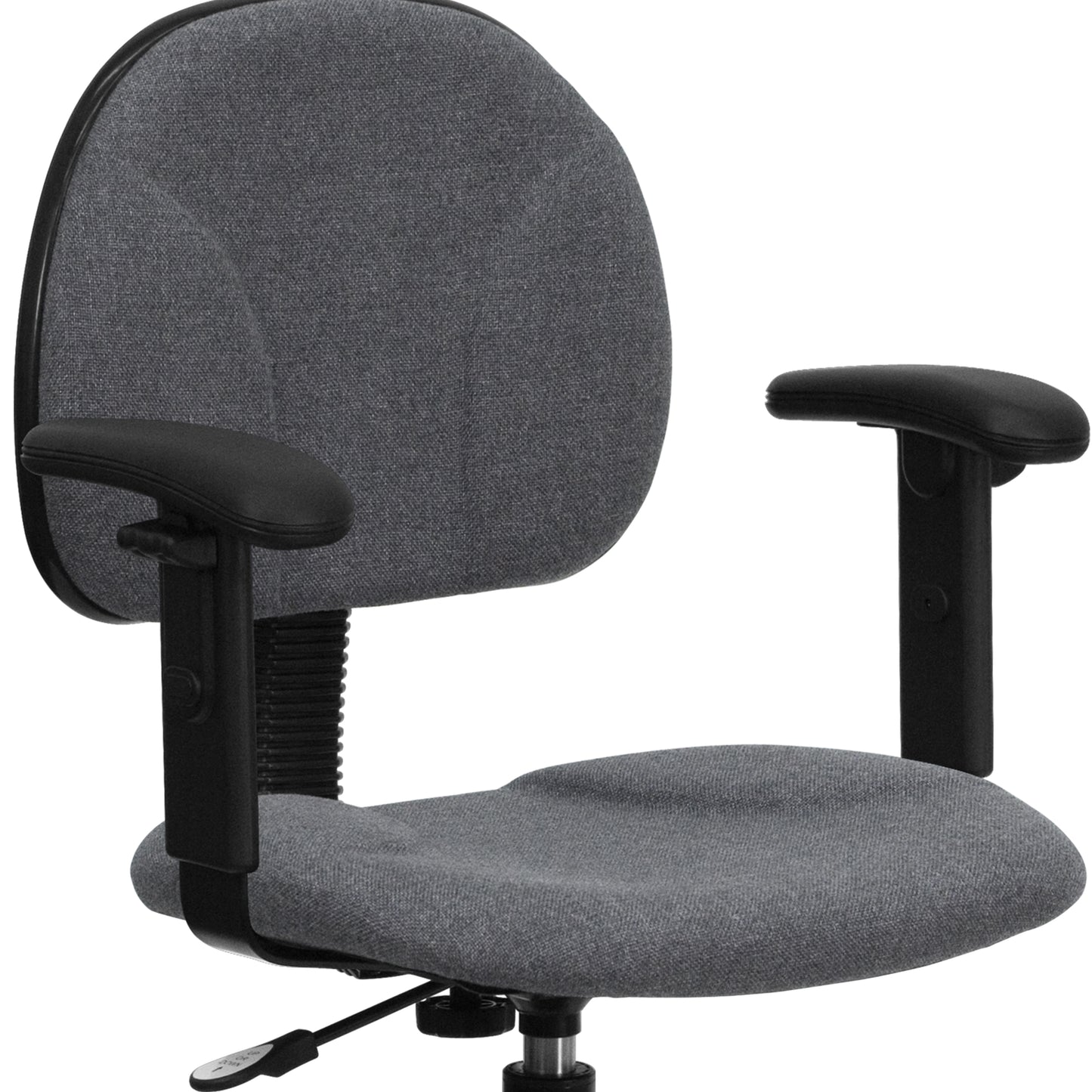 Bruce Gray Fabric Drafting Chair with Adjustable Arms (Cylinders: 22.5''-27''H or 26''-30.5''H) Gray BT-659-GRY-ARMS-GG