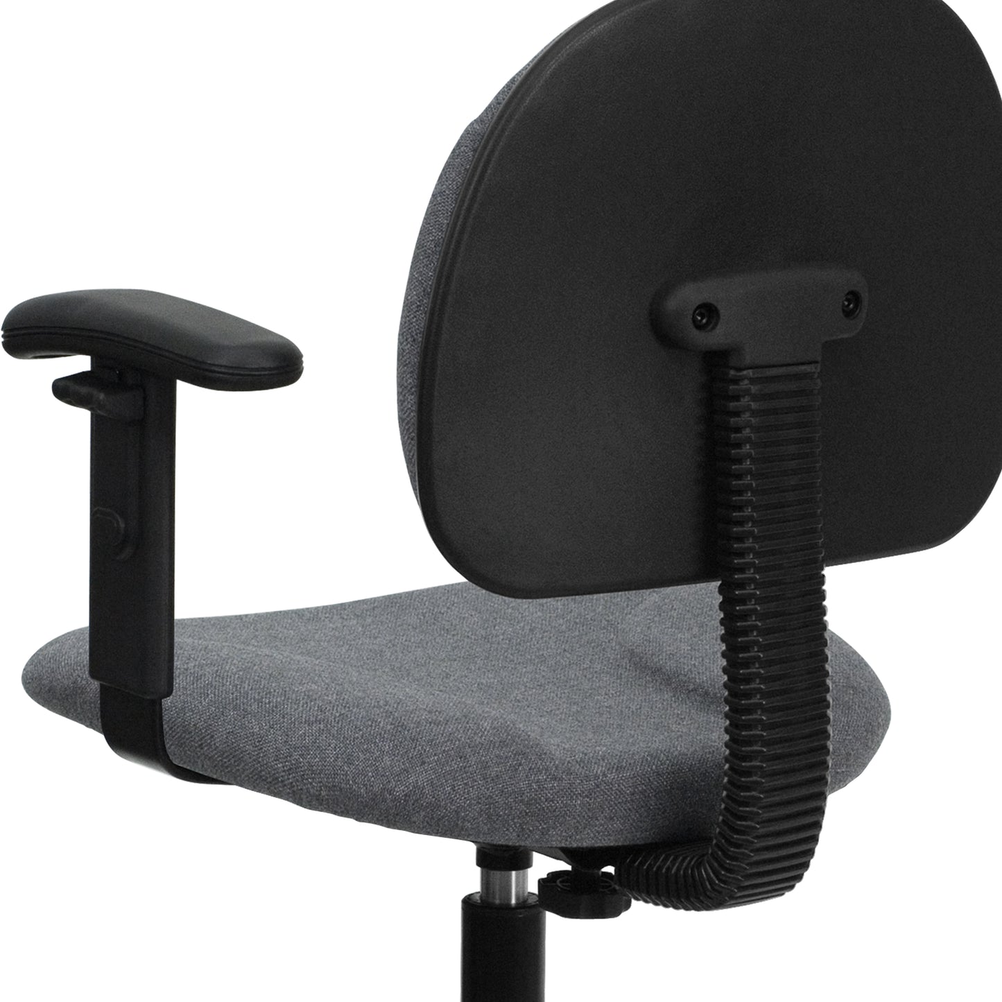 Bruce Gray Fabric Drafting Chair with Adjustable Arms (Cylinders: 22.5''-27''H or 26''-30.5''H) Gray BT-659-GRY-ARMS-GG