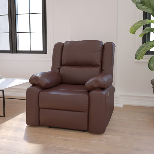 Harmony Series Brown LeatherSoft Recliner Brown LeatherSoft