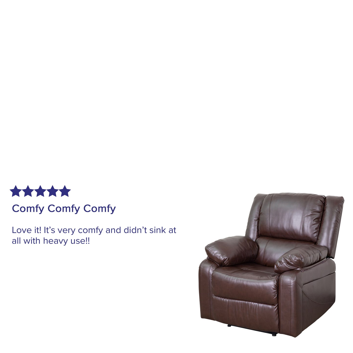 Harmony Series Brown LeatherSoft Recliner Brown LeatherSoft