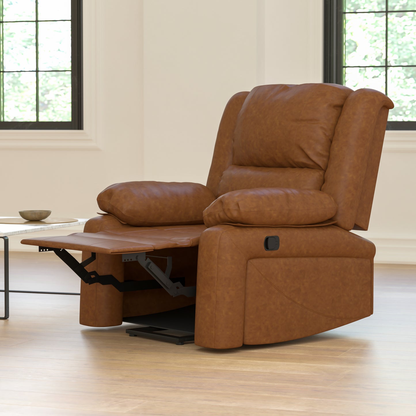 Harmony Series Cognac LeatherSoft Recliner Cognac LeatherSoft