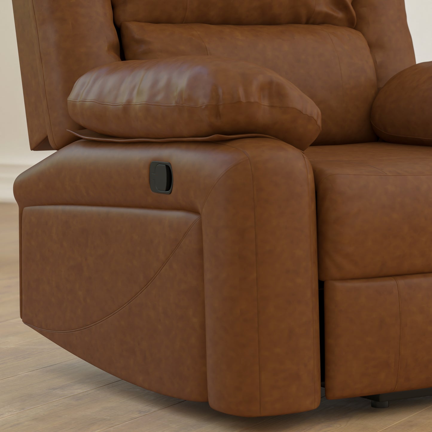 Harmony Series Cognac LeatherSoft Recliner Cognac LeatherSoft