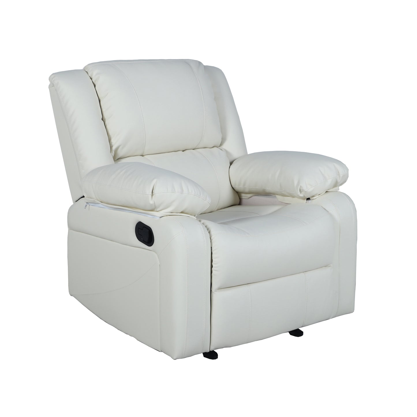 Harmony Series Cream LeatherSoft Recliner Cream LeatherSoft
