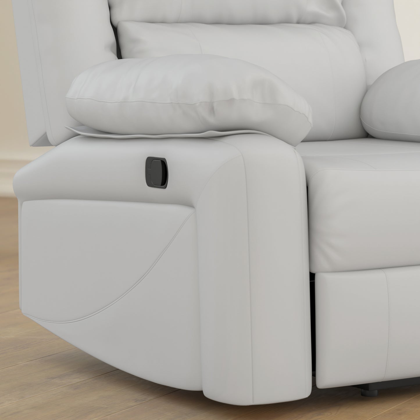 Harmony Series Cream LeatherSoft Recliner Cream LeatherSoft