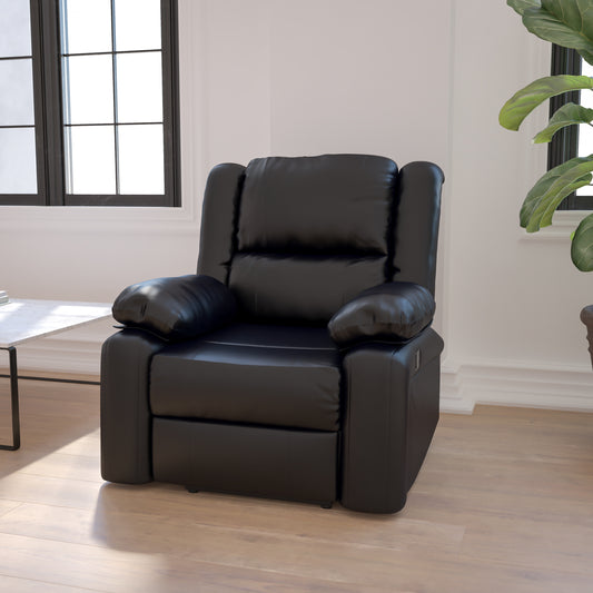 Harmony Series Black LeatherSoft Recliner Black LeatherSoft