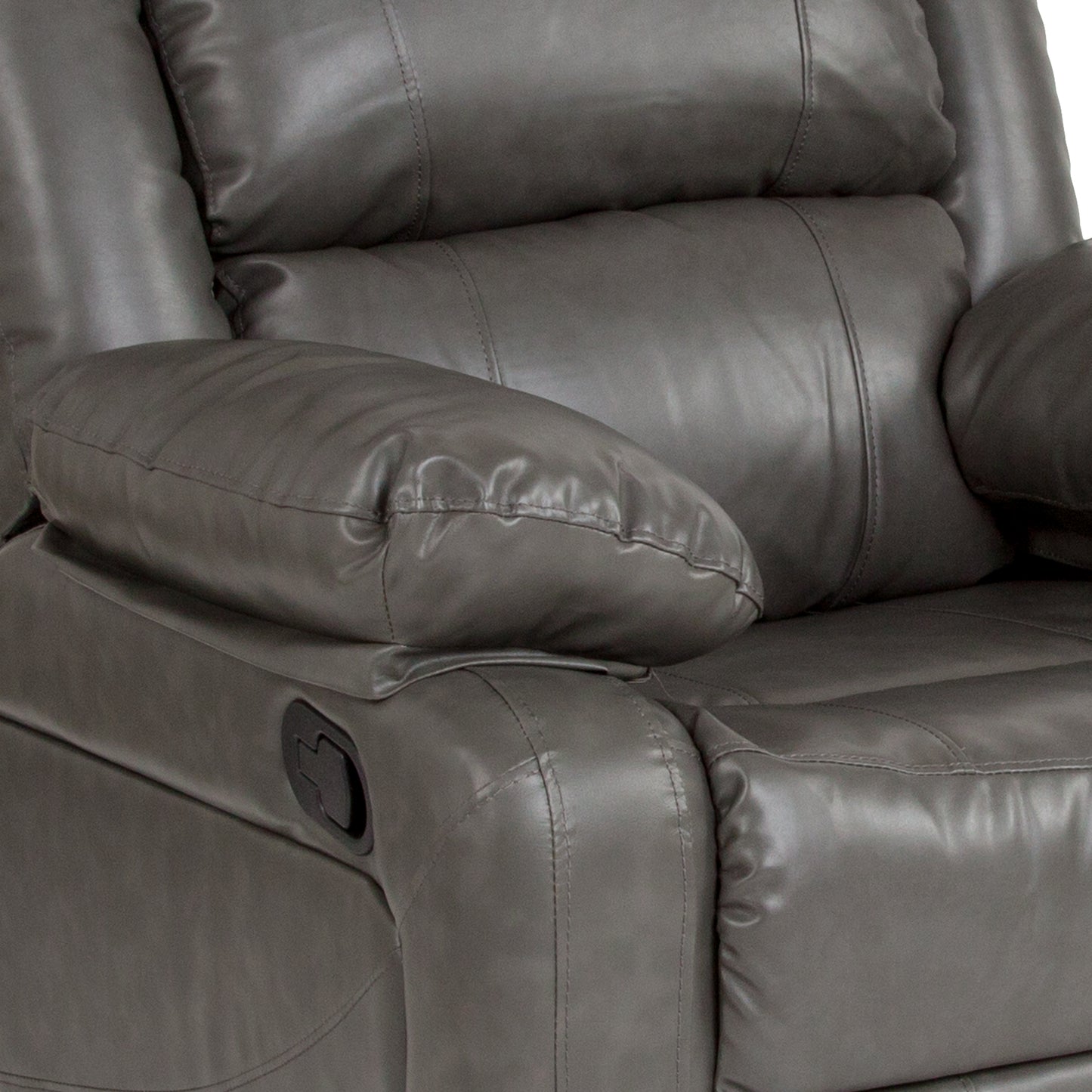 Harmony Series Gray LeatherSoft Recliner Gray LeatherSoft