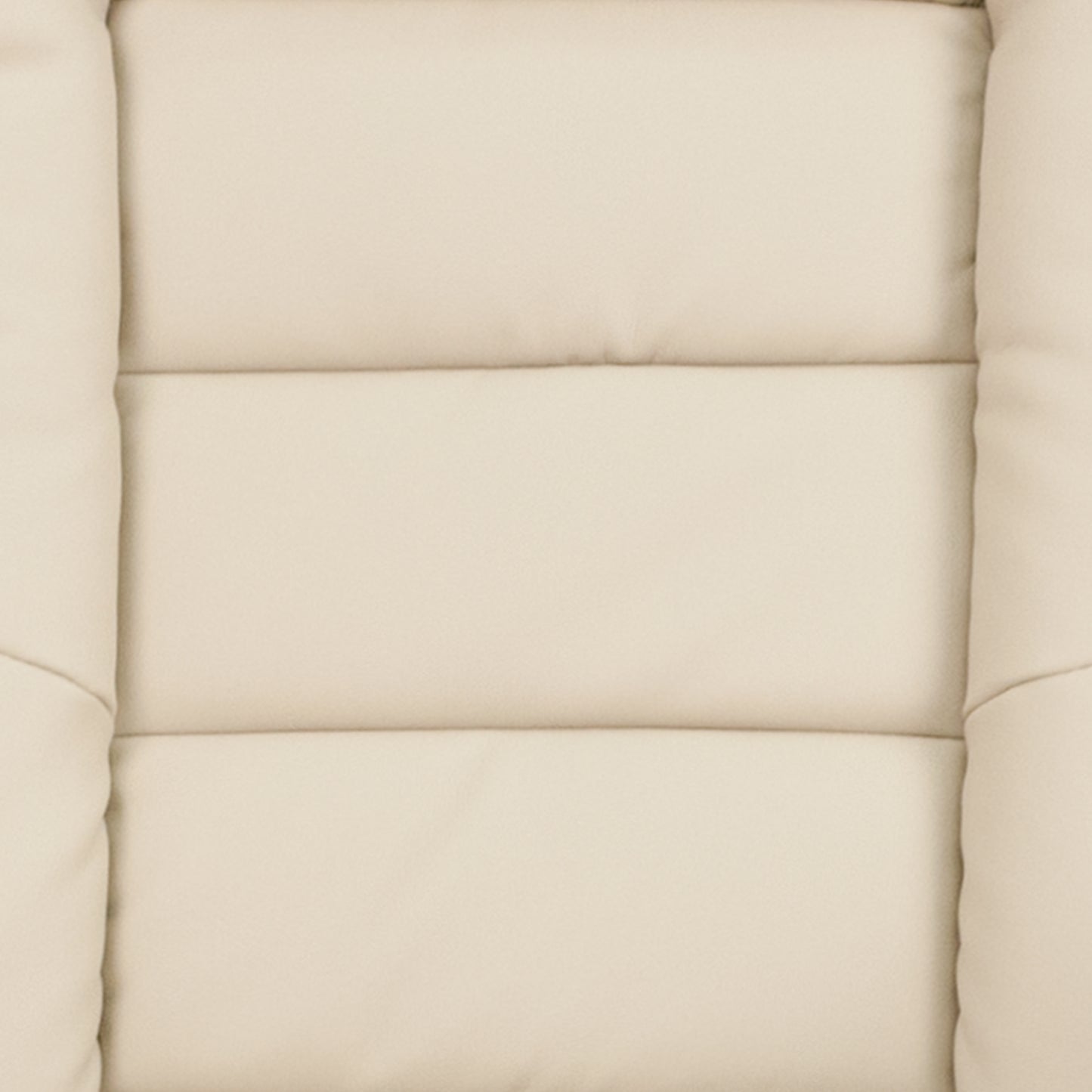 Bali Contemporary Multi-Position Recliner with Horizontal Stitching and Ottoman with Swivel Mahogany Wood Base in Beige LeatherSoft Beige