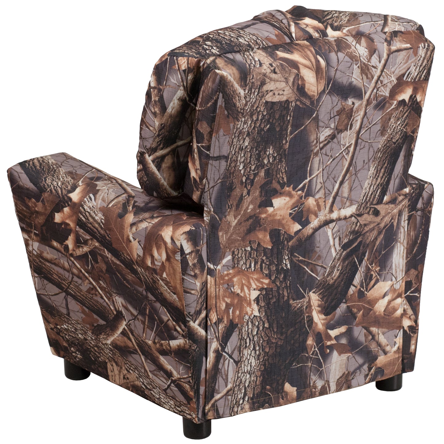 Chandler Contemporary Camouflaged Fabric Kids Recliner with Cup Holder Camouflage Fabric