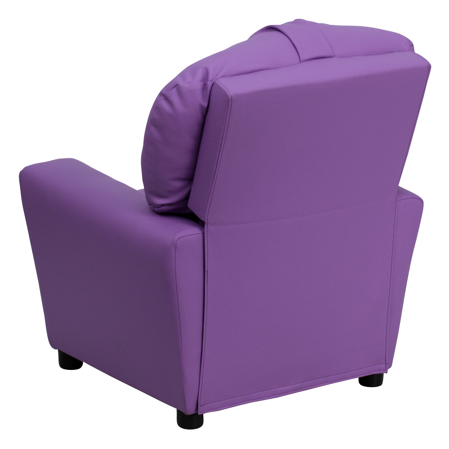Chandler Contemporary Lavender Vinyl Kids Recliner with Cup Holder Lavender Vinyl