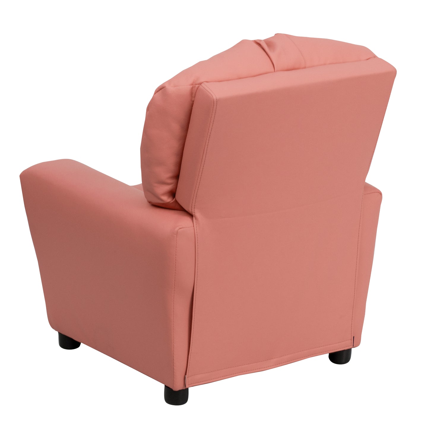 Chandler Contemporary Pink Vinyl Kids Recliner with Cup Holder Pink Vinyl BT-7950-KID-PINK-GG