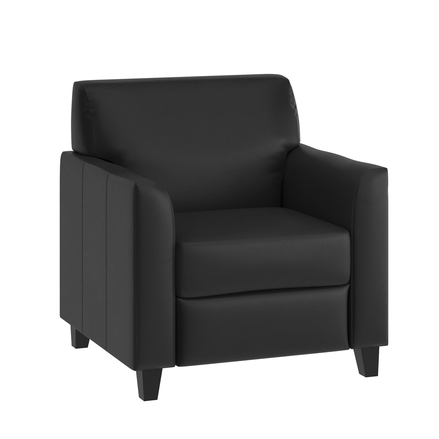 HERCULES Diplomat Series Black LeatherSoft Chair Black