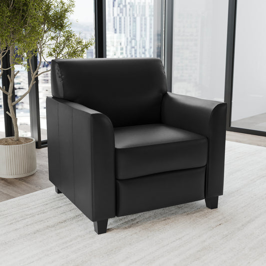 HERCULES Diplomat Series Black LeatherSoft Chair Black