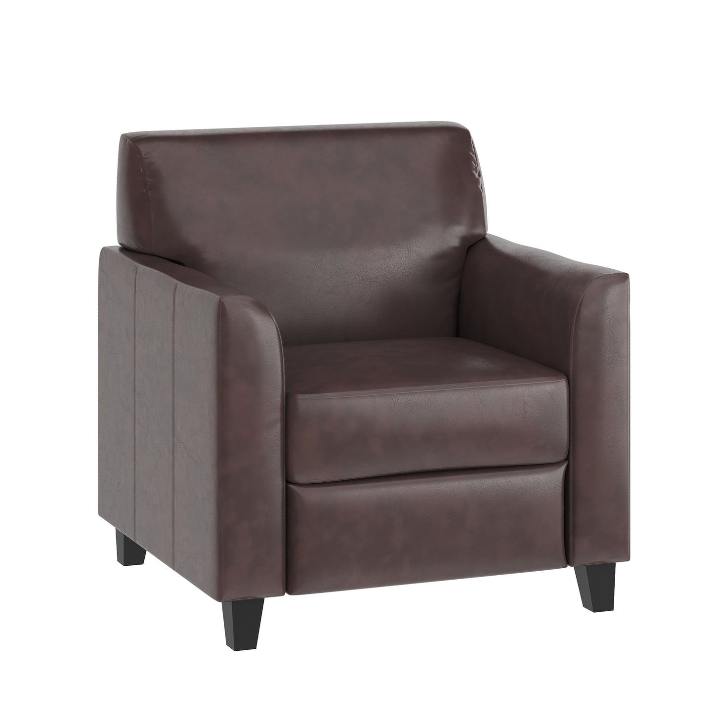 HERCULES Diplomat Series Brown LeatherSoft Chair Brown BT-827-1-BN-GG