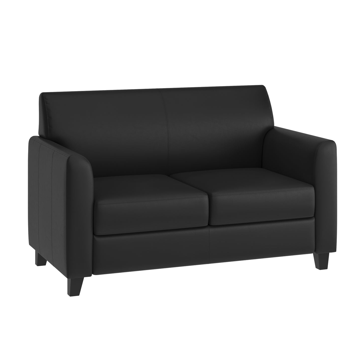 HERCULES Diplomat Series Black LeatherSoft Loveseat Black
