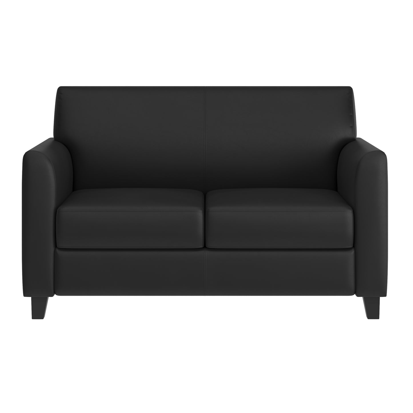 HERCULES Diplomat Series Black LeatherSoft Loveseat Black