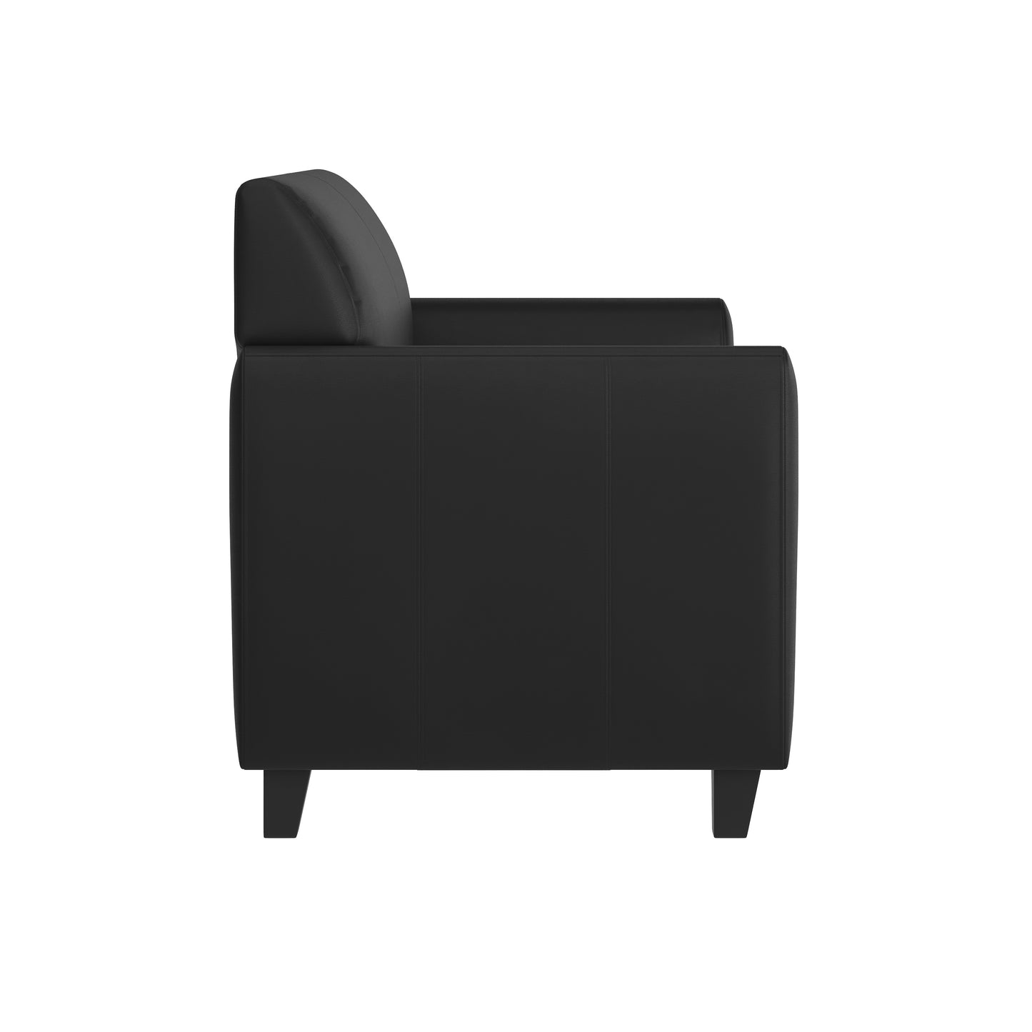HERCULES Diplomat Series Black LeatherSoft Loveseat Black