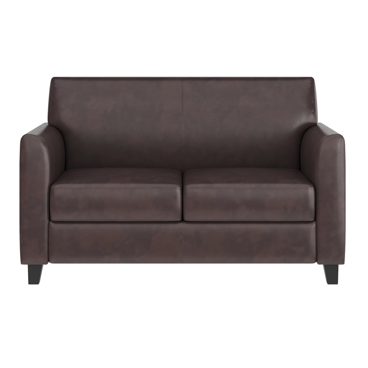 HERCULES Diplomat Series Brown LeatherSoft Loveseat Brown