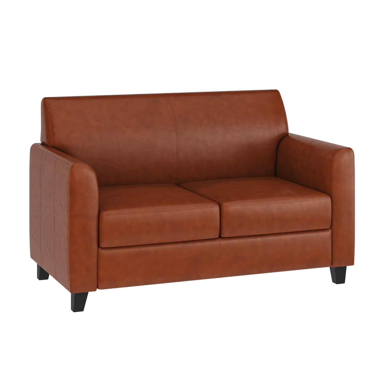 HERCULES Diplomat Series Cognac LeatherSoft Loveseat Cognac