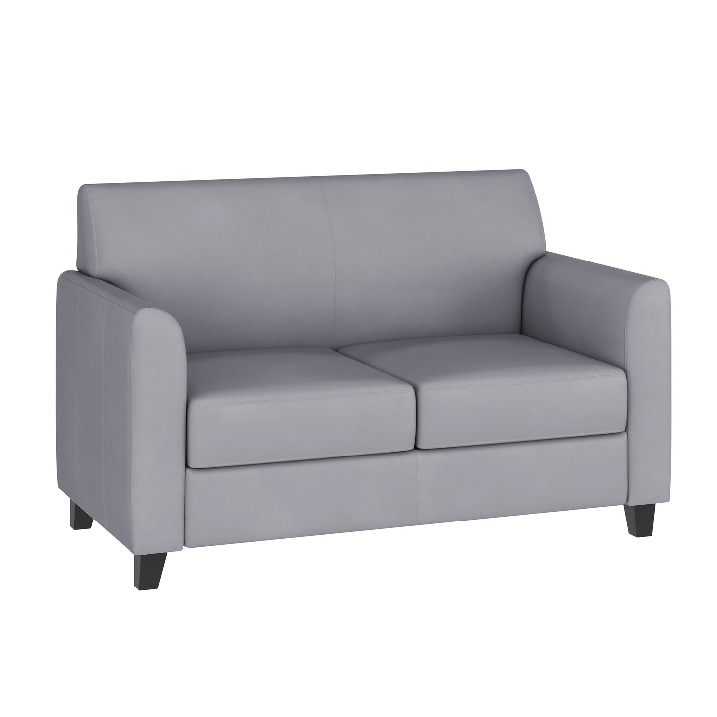 HERCULES Diplomat Series Gray LeatherSoft Loveseat Gray