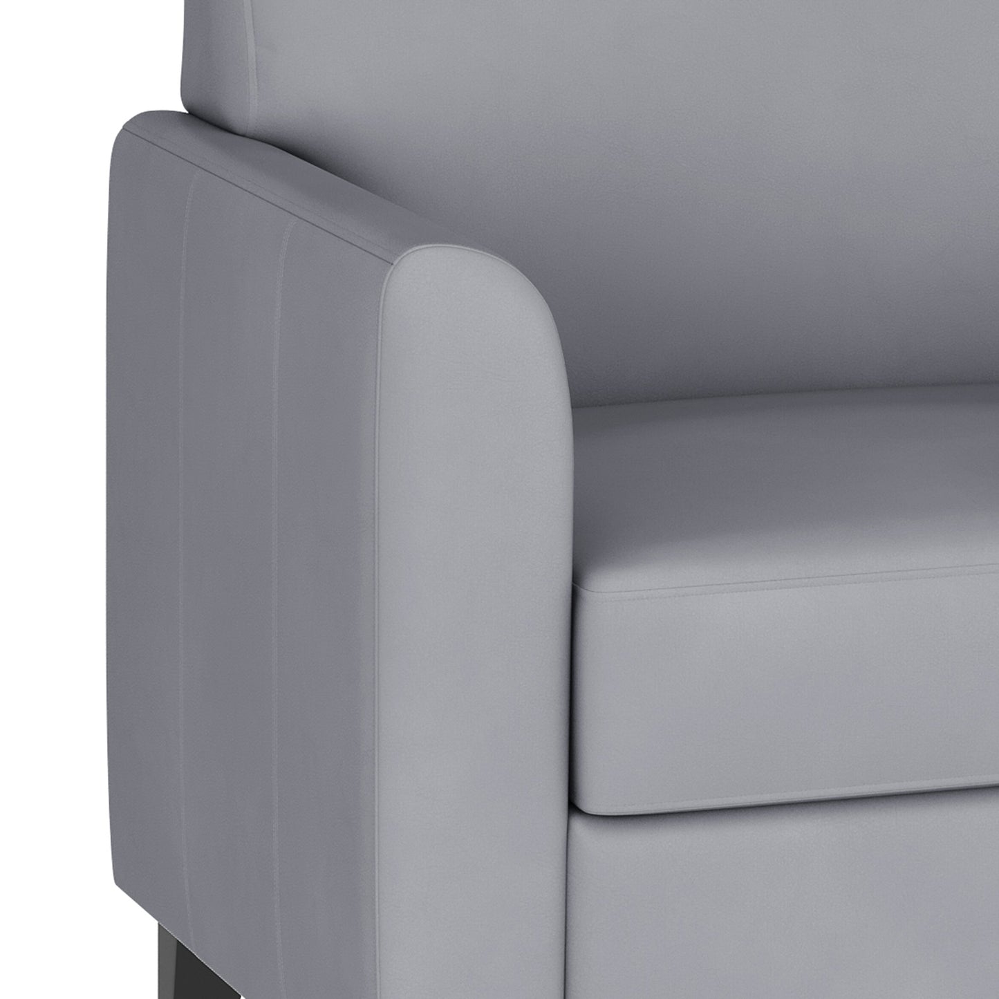 HERCULES Diplomat Series Gray LeatherSoft Loveseat Gray