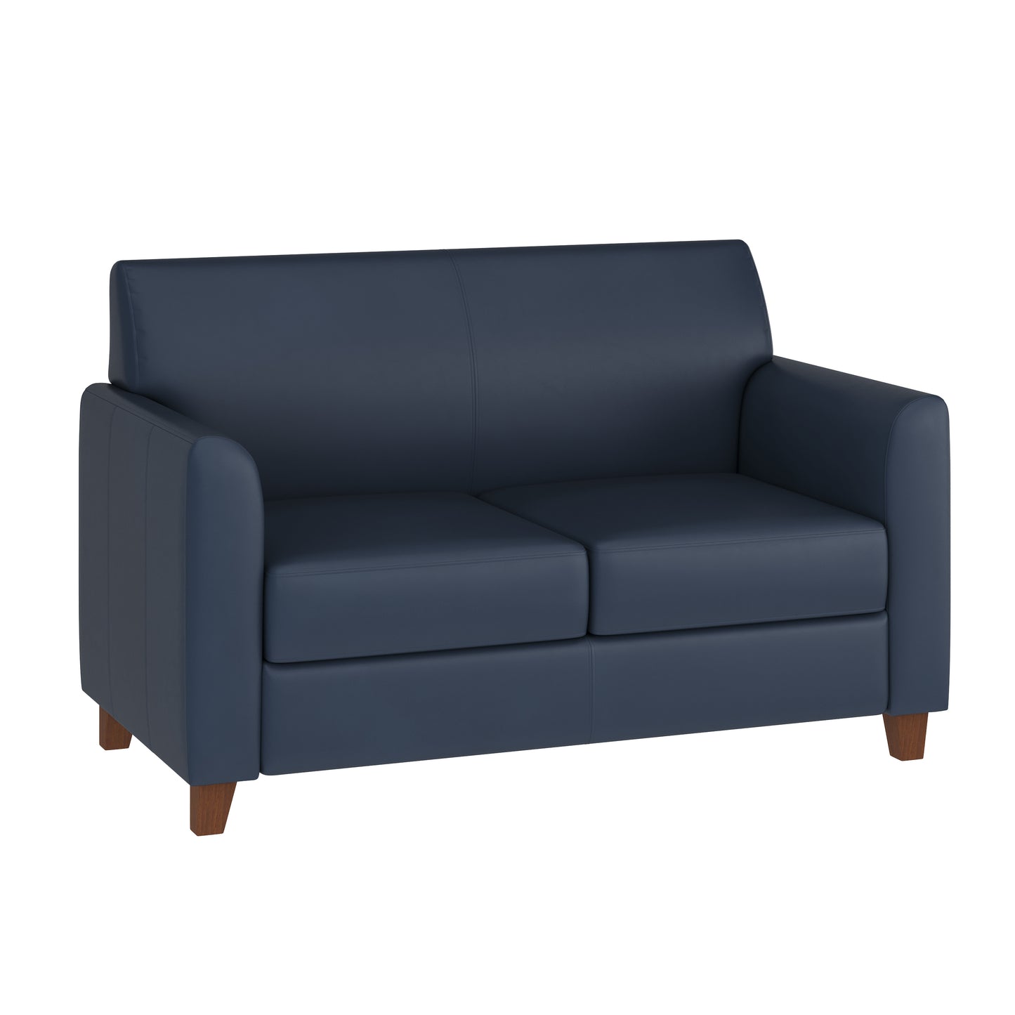 HERCULES Diplomat Series Navy LeatherSoft Loveseat Navy