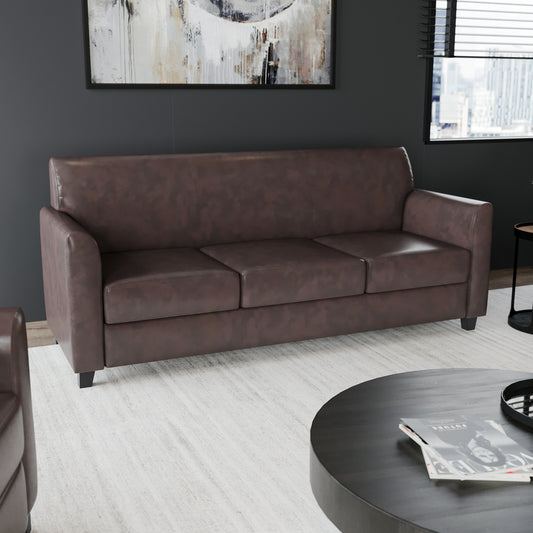 HERCULES Diplomat Series Brown LeatherSoft Sofa Brown