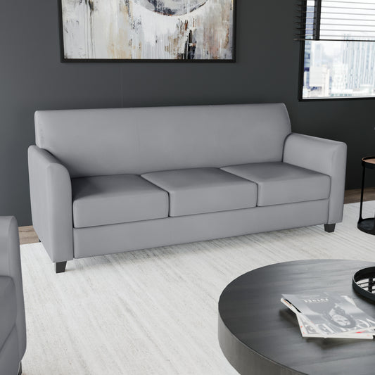 HERCULES Diplomat Series Gray LeatherSoft Sofa Gray