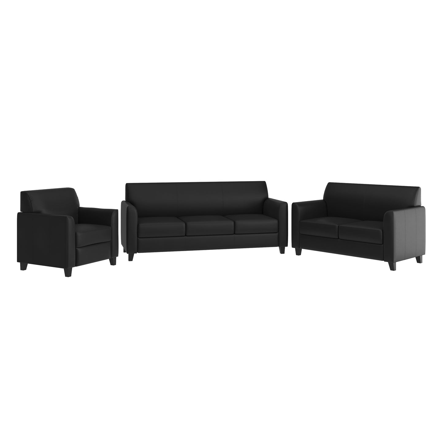 HERCULES Diplomat Series Reception Set in Black LeatherSoft Black