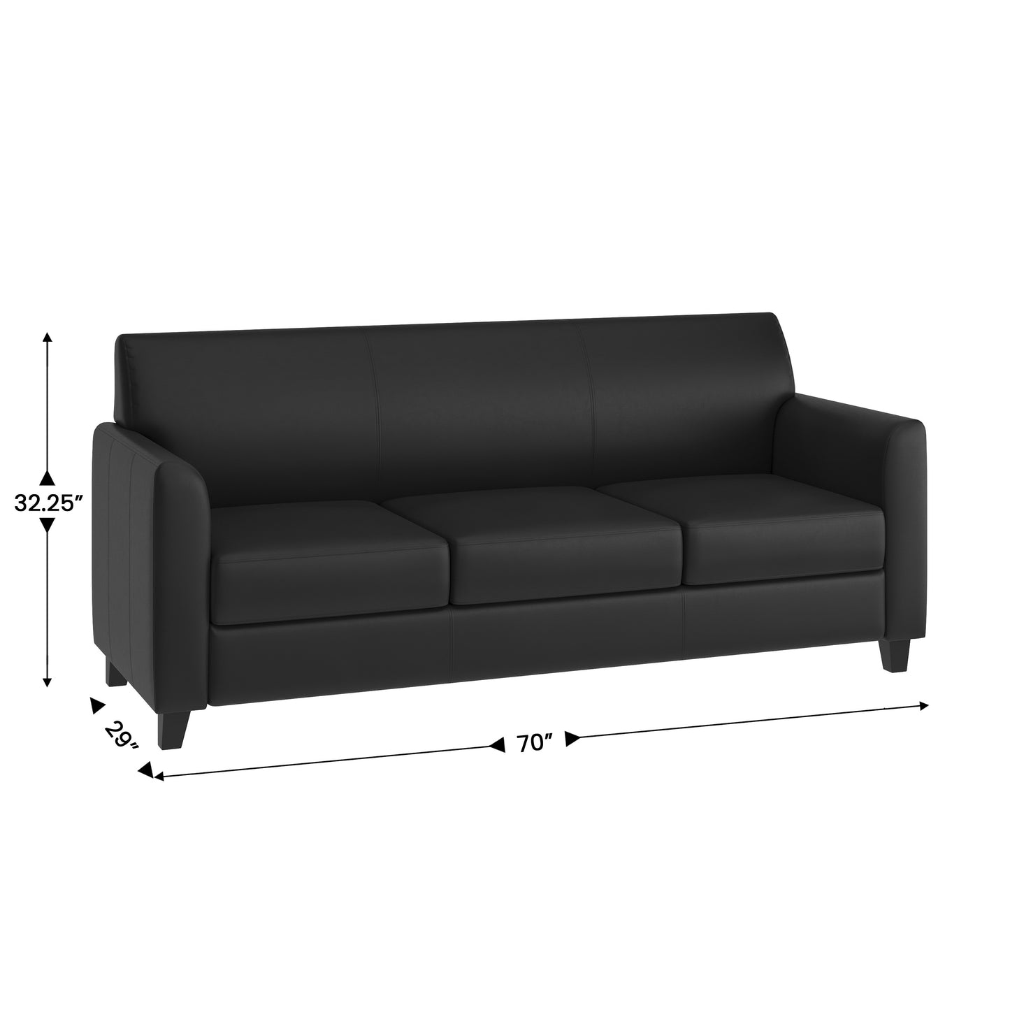 HERCULES Diplomat Series Reception Set in Black LeatherSoft Black