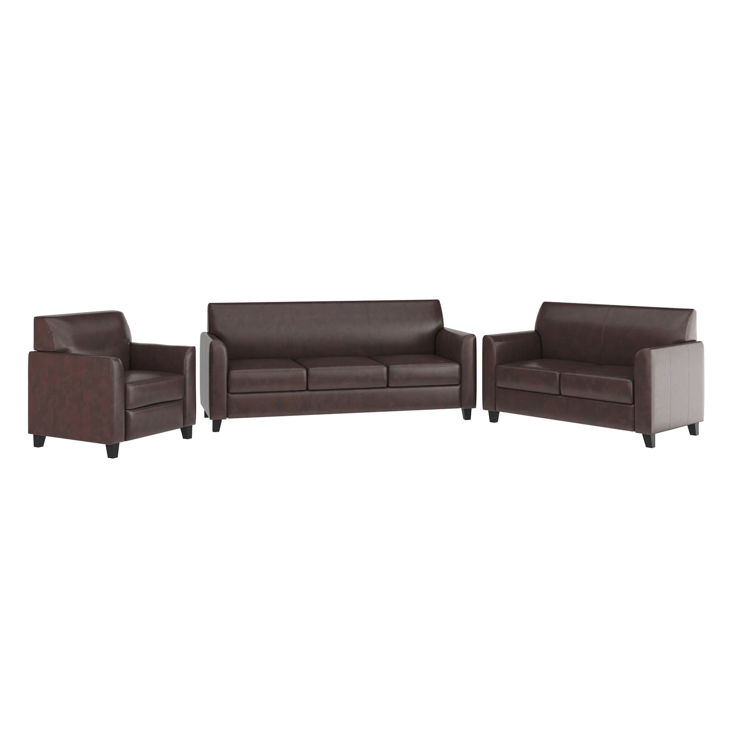 HERCULES Diplomat Series Reception Set in Brown LeatherSoft Brown