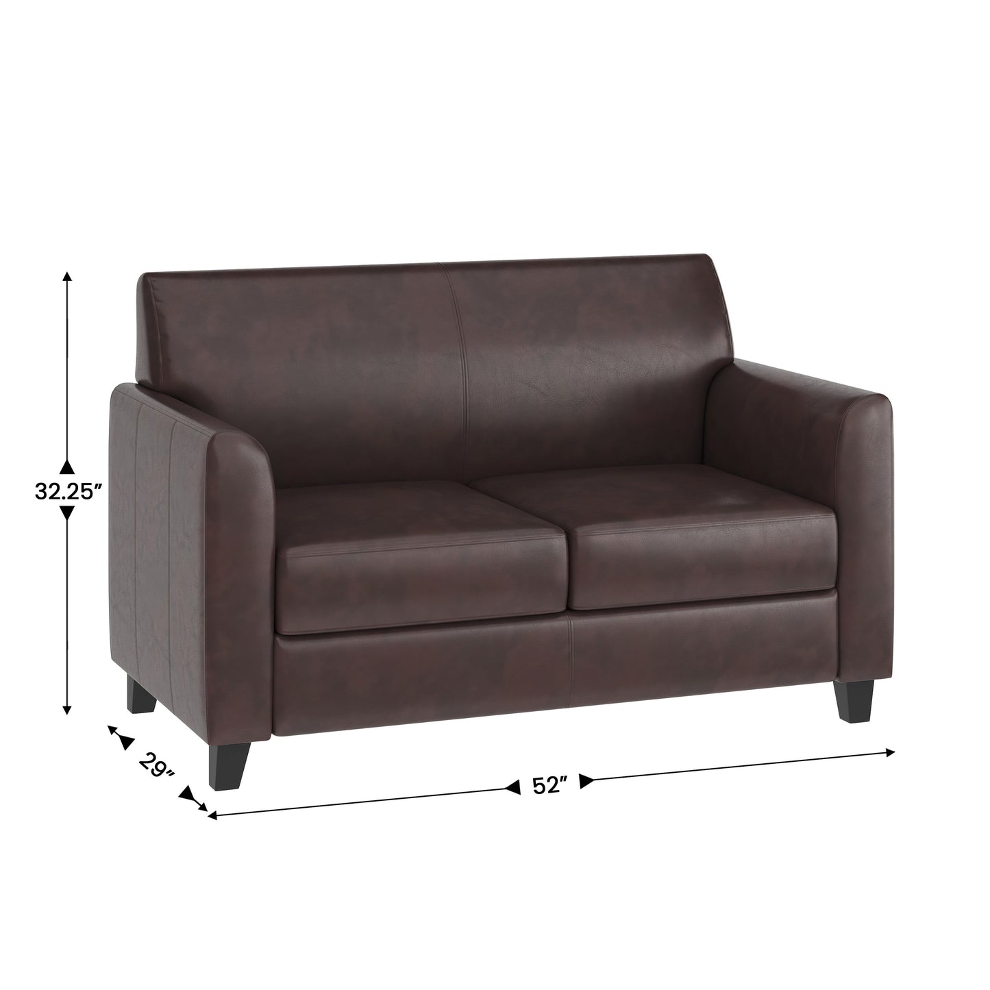 HERCULES Diplomat Series Reception Set in Brown LeatherSoft Brown