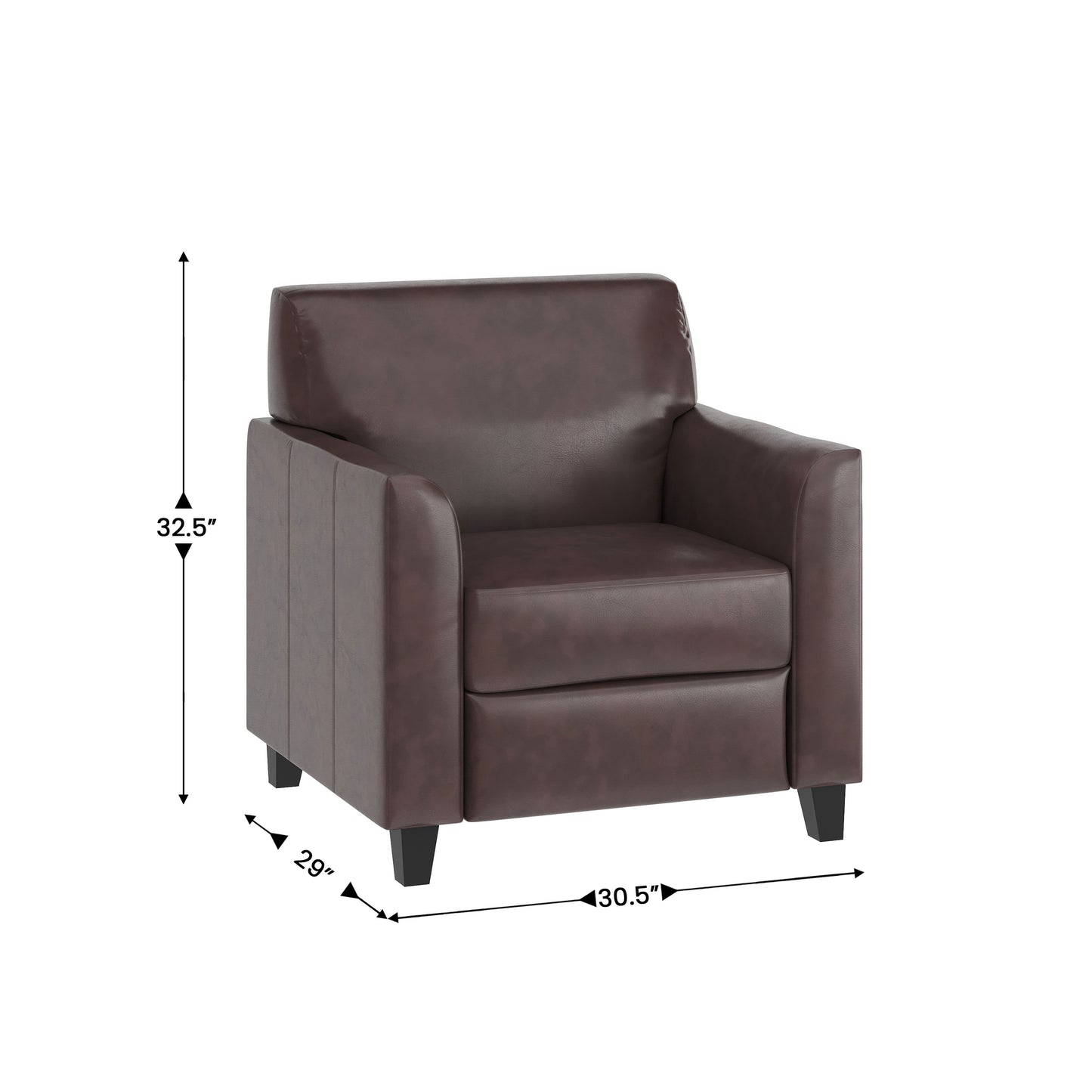 HERCULES Diplomat Series Reception Set in Brown LeatherSoft Brown