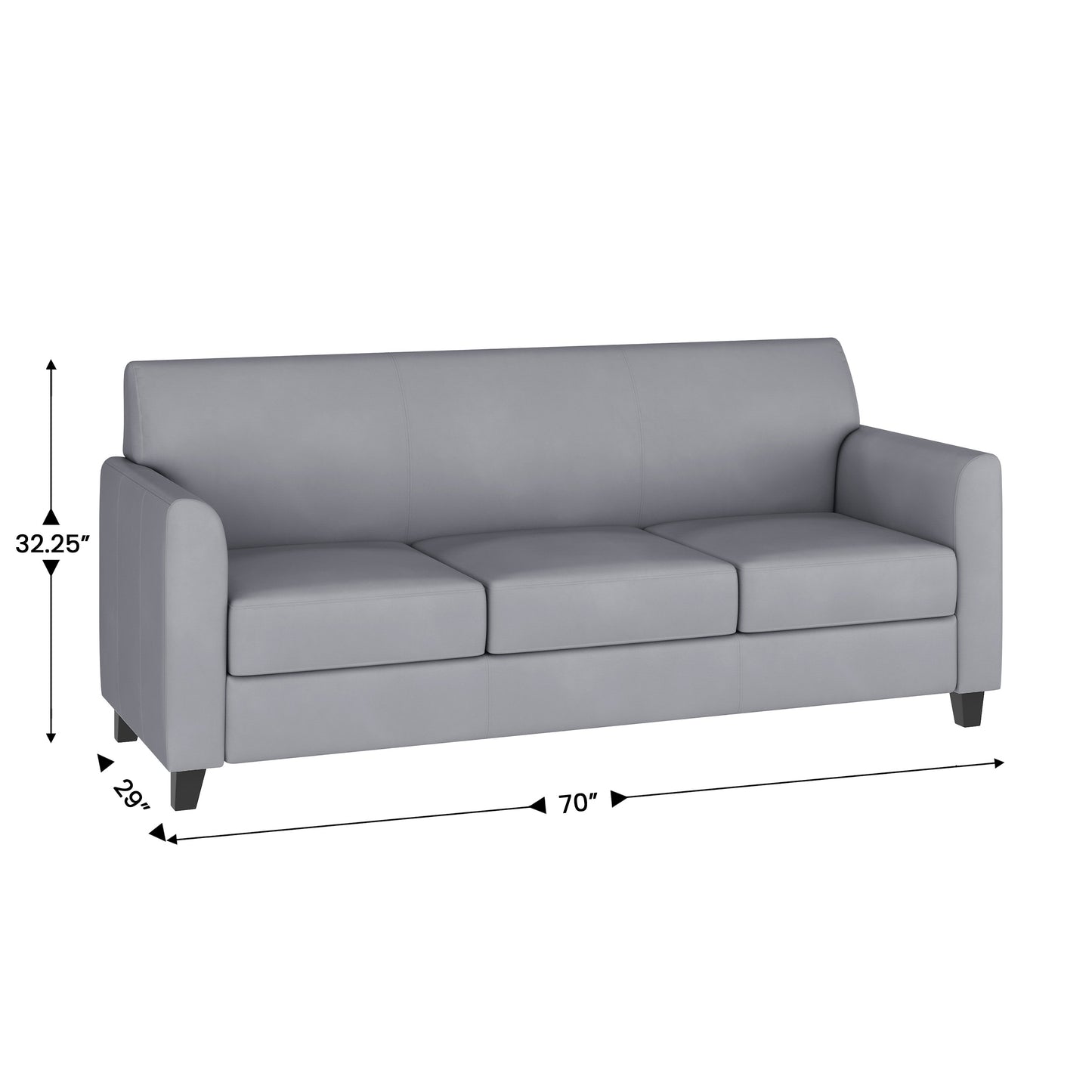 HERCULES Diplomat Series Reception Set in Gray LeatherSoft Gray