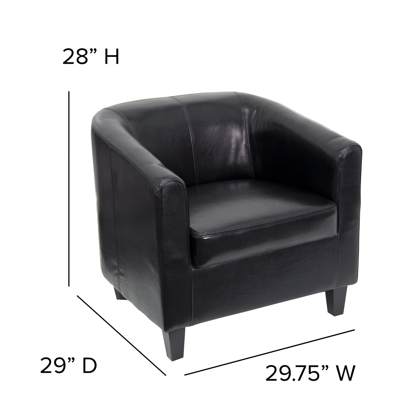 Katie Black LeatherSoft Lounge Chair Black