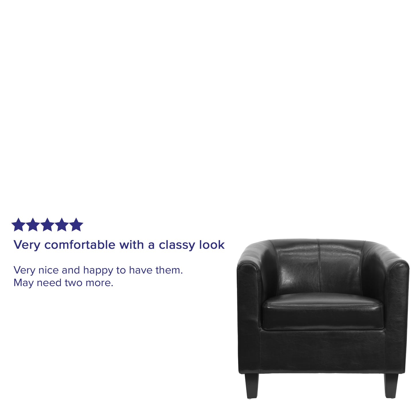 Katie Black LeatherSoft Lounge Chair Black