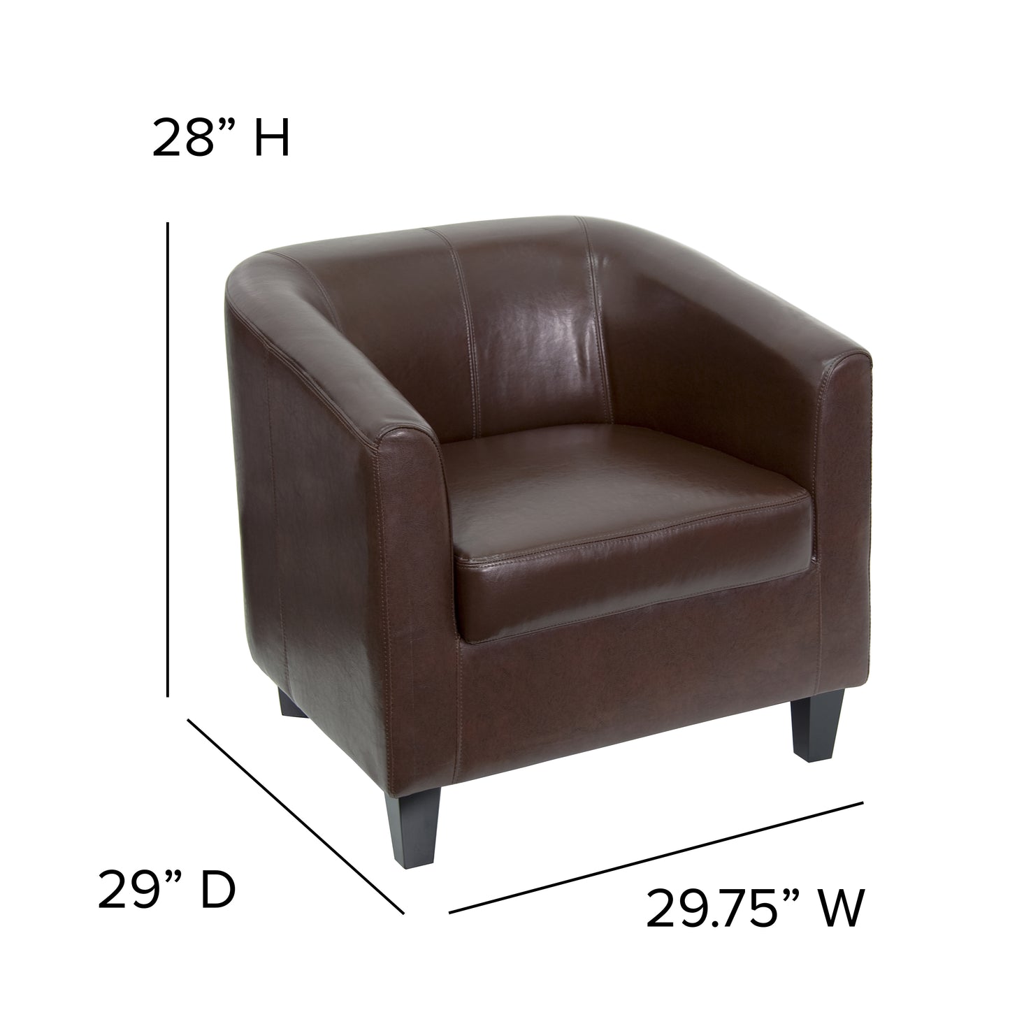 Katie Brown LeatherSoft Lounge Chair Brown