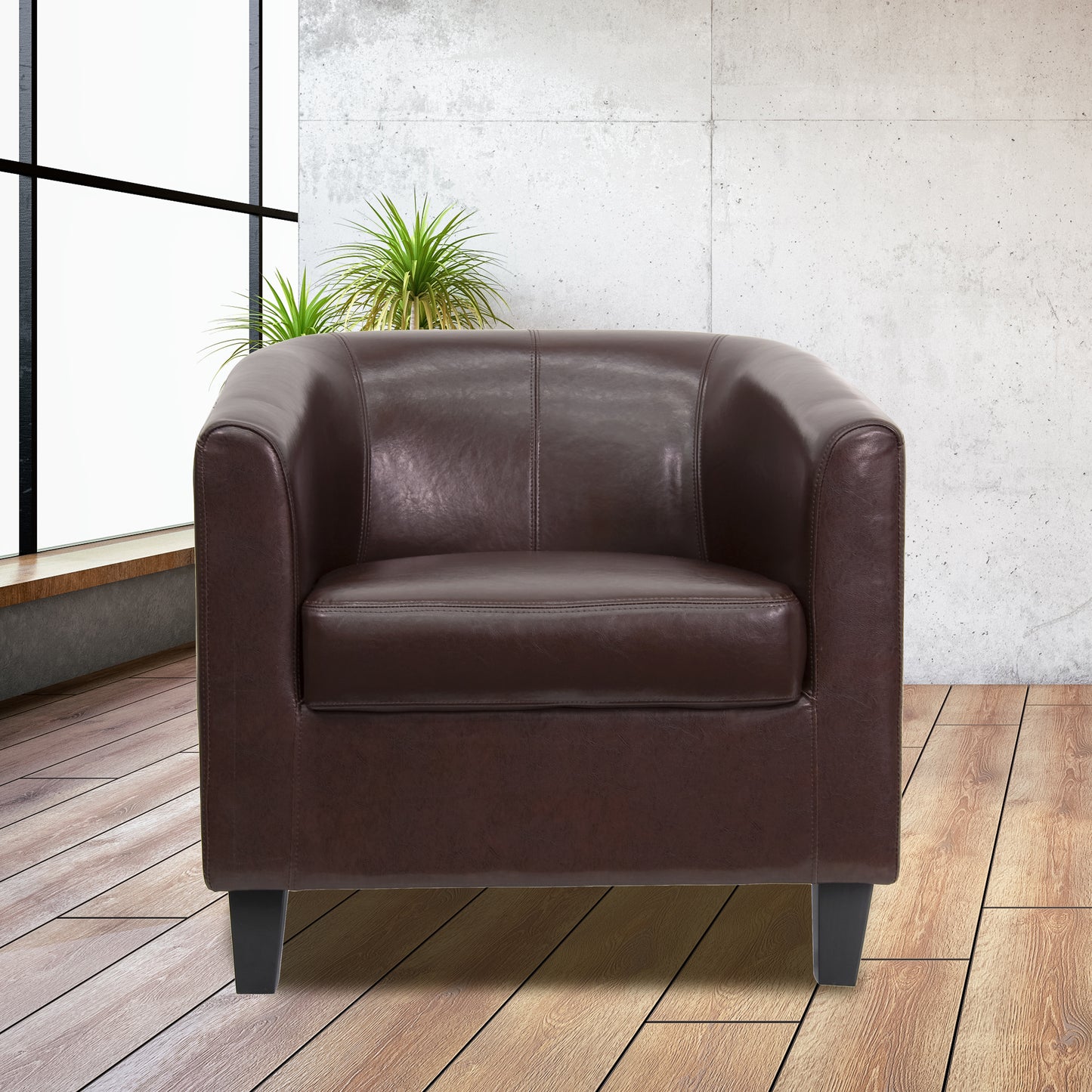 Katie Brown LeatherSoft Lounge Chair Brown